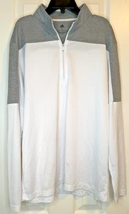 Adidas Herren Gr. L grau 1/4 Zip Pullover sportlich Performance Sweatshirt - Bild 1 von 8