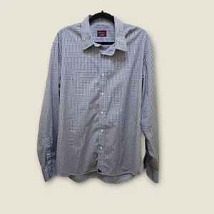 UNTUCKit Herren Hemd XLarge Langarm blau kariert 100% Baumwolle - Bild 1 von 8