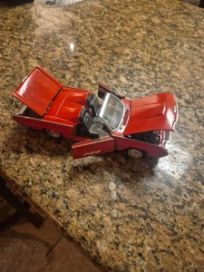 Anson Ford Thunderbird 1963 Convertible Red Metal Diecast Model Car 1:18 Scale - Picture 1 of 2