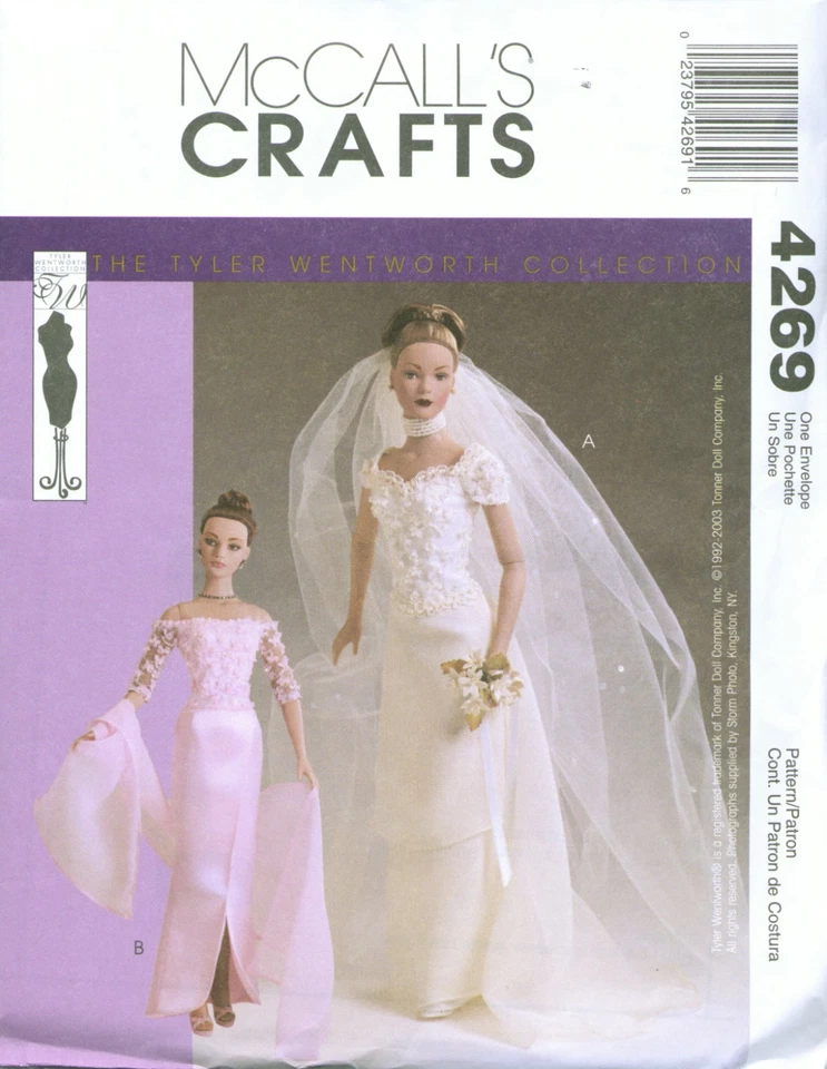 New Uncut McCall's Crafts Pattern 4269 for the 16" Tonner Tyler Wentworth Doll - Image 1 of 1