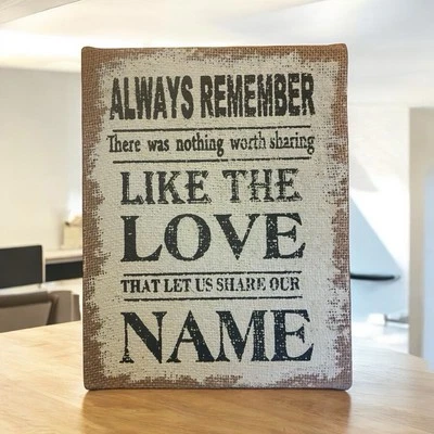 Letrero de boda rústico decoración 8x10x1 - decoración romántica del hogar - decoración sentimental del hogar Foto 1 de 4