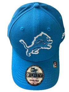 Detroit Lions New Era 9FORTY 940 Adjustable Cap Blue White NWT - Imagen 1 de 6