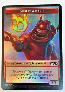 Magic the Gathering MTG M21: GOBLIN WIZARD / DEMON Token Karte FOLIE NM - Bild 1 von 2