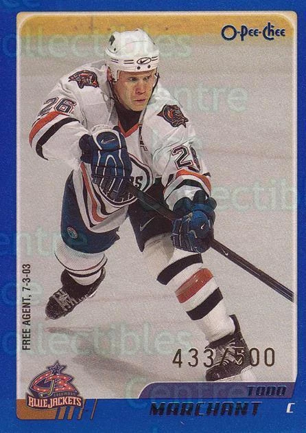 2003-04 O-pee-chee Blue #29 Todd Marchant - Image 1 of 1