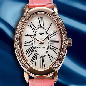 NEW Tavan Jeanne 1623L Women's Pink Watch Mother Of Pearl Dial With Crystals - Picture 1 of 3