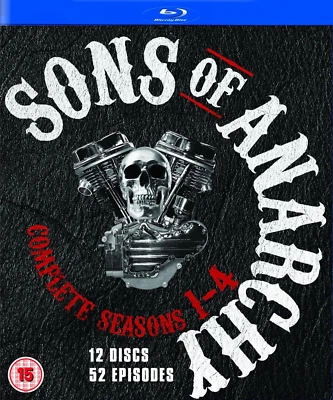 SONS OF ANARCHY Complete Seasons 1-4 (12 Blu-rays, 52 Episodes) NEW & SEALED! - Immagine 1 di 4