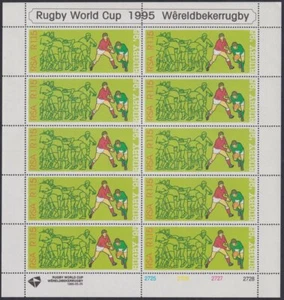 SOUTH AFRICA - 1995 Rugby World Cup sheetlet (MNH) - Picture 1 of 1