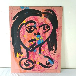 Peter Keil Original Abstraktes Gemälde Frau Portrait Akt Modern MCM Signiert - Bild 1 von 10