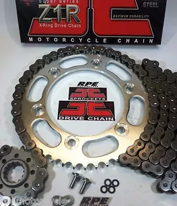 APRILIA RSV1000R RSV 1000 MILLE '04/09 JT X-Ring CHAIN AND SPROCKETS *OEM or QA - Foto 1 di 9