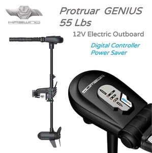 Protruar 55Lbs GENIUS Electric Outboard 12V Digimax, 90cm shaft, HASWING - Picture 1 of 8