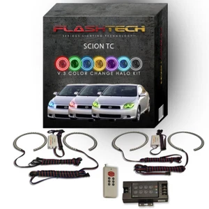 Kit Halo LED Multicolor RGB con Control Remoto RF para Faros Scion TC 2005-2007 - Imagen 1 de 7
