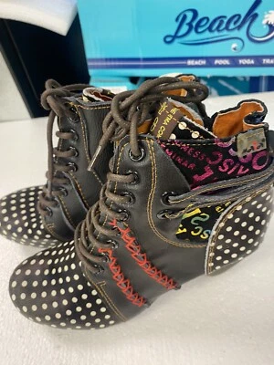 Женские кожаные сапоги TMA EYES в горошек с ручным швом из мокасин - Изображение 1 из 4