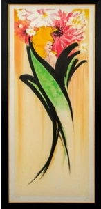 Rene Gruau, ""Diorissimo; Femme Fleur - Les Iris"" - Litografía enmarcada/Firmada/Numerada - Imagen 1 de 7