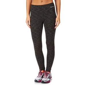Bench Women's Jet Black Heathered Marl Baddah Leggings Fitness Yoga Pants NWT - Picture 1 of 4