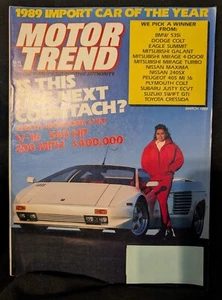 MOTOR TREND MAGAZINE-MARCH 1989-CIZETA MORODER V 16 T-PONTIAC TRANS AM/20 YEARS - Picture 1 of 2
