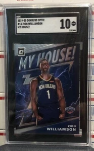 2019-20 ZION WILLIAMSON DONRUSS OPTIC ROOKIE, #15, CASA MIA!, GEMMA CLASSIFICATA MINT 10 - Foto 1 di 2