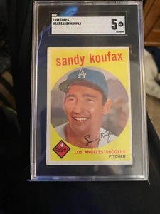 1959 Topps #163 Sandy Koufax SGC 5.0 EX. - Picture 1 of 2