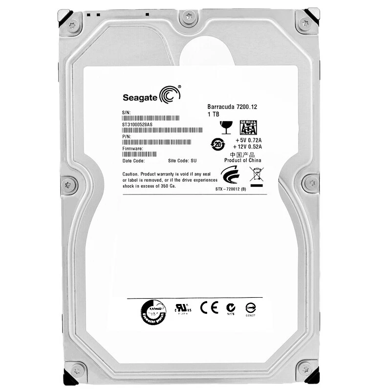 Seagate Barracuda 7200.12 1TB,Intern,7200RPM,8,89 cm (3,5 Zoll) (ST31000528AS) Festplatte