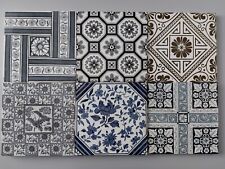 Six Lovely Decorative Victorian Tiles - Display well together, 