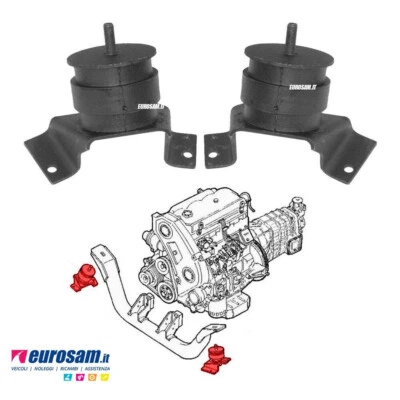 SUPPORTI MOTORE ANTERIORE SX DX PER IVECO DAILY 35.8 35.10 35.12 KIT 2 PEZZI - Image 1 of 2