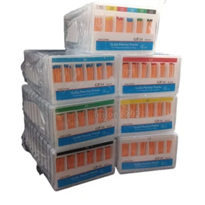 Endodontic GUTTA PERCHA POINTS Taper 0.4, All Sizes Dental Meta, 60 Points/box - Picture 1 of 11