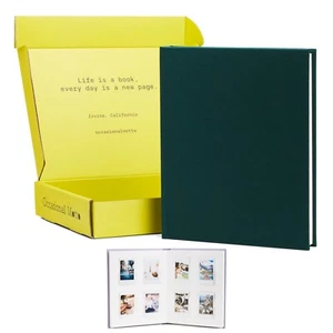 Occasional Motto 96-Pocket Linen Hardcover Instax Mini Photo Album - Green - Picture 1 of 4