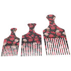3pcs Afro Hair Picks Wide Tooth Detangle Comb Hairdressing Tool