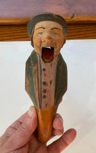 Vintage Germany handgeschnitzter & handbemalter Nussknacker - Mann mit Hut ca. 20er Jahre - Bild 1 von 8