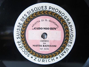 78rpm MATTIA BATTISTINI on SOCIETE SUISSE DES DISQUES PHONOGRAPHIQUES D'ART ! - Imagen 1 de 1