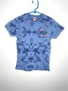 Tie Dye Road Trip Shirt Boys Size 8 Blue Short Sleeve - Picture 1 of 4