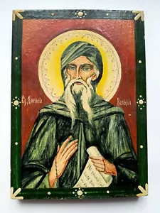 Amazing Orthodox Icon of Saint Dirginius the Great, Hand Painted Board 19x14cm - Picture 1 of 10