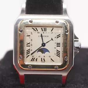 119901 CARTIER SANTOS GALBEE LM MOON PHASE with a guarantee of over 1 year - Picture 1 of 12
