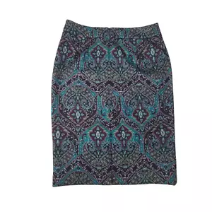 Falda lápiz Talbots para mujer 4 (29x24) multicolor cachemira elástica espalda forrada con cremallera - Imagen 1 de 8