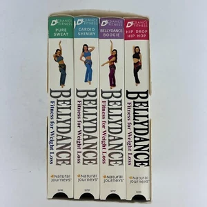 Bellydance Fitness for Weight Loss Rania Cardio/Boogie/Hip Hop/Sweat VHS Box Set - Picture 1 of 4