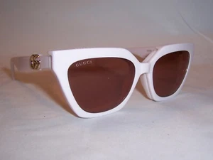 NEW GUCCI SUNGLASSES GG 1542S 003 IVORY/TRANSPARENT 55MM AUTHENTIC 1542 - Picture 1 of 11