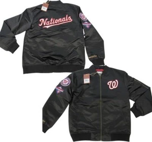 Washington Nationals Mens Mitchell & Ness Light Weight Satin Jacket Coat $150 - Picture 1 of 10