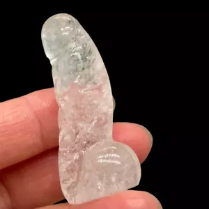 2" Top Natural Cuarzo Transparente Pene Calavera Tallada Cristal Calavera Regalo de Curación 1 pieza - Imagen 1 de 9