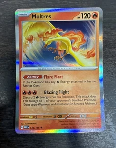 Pokémon TCG Scarlet & Violet 151 Holo Rare Moltres #146/165 NM/ Mint - Picture 1 of 2