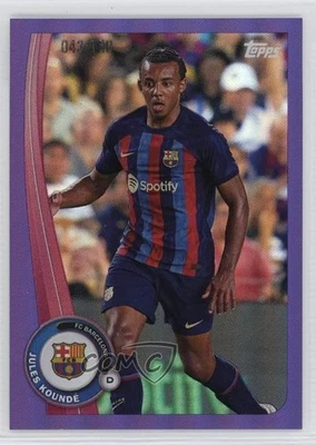 2022-23 Topps FC Barcelona Fan Set Purple /150 Jules Kounde #BA-12 - Image 1 of 2