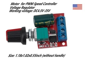 Adjustable Low Voltage DC Motor Speed Controller 5A 4.5-35V Module - Picture 1 of 14