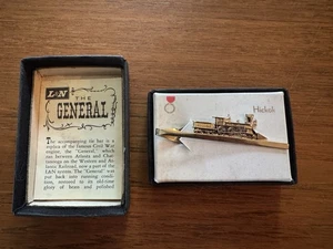 Vtg Hickok Gold Tone L&N System "The General" Train Tie Clip in Box 2" Vintage - Picture 1 of 8