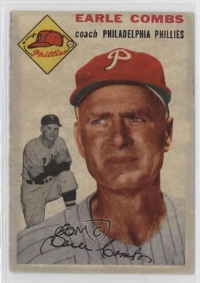 1954 Topps Earle Combs #183 Salón de la fama Foto 1 de 2