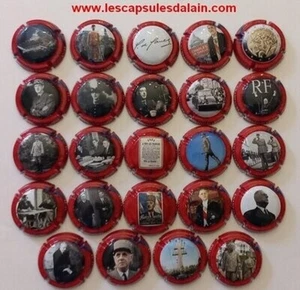 24 CAPSULES CHAMPAGNE GENERIQUE GENERAL DE GAULLE 2022 CONTOUR ROUGE NEWS - Imagen 1 de 1