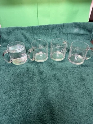Tazas de café transparentes de alta resistencia - Lattes café té 3 3/4” T, 3 1/4” EE. UU. EN MUY BUEN ESTADO Foto 1 de 4