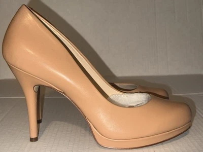 "Bombas de tacón alto Nine West Kristal beige tostado neutro 4"" nuevas" Foto 1 de 4