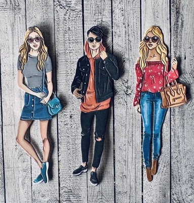 Tattered Lace Nancy Watt Signature Collection Sam,Catriona and Amelia Die Cuts.