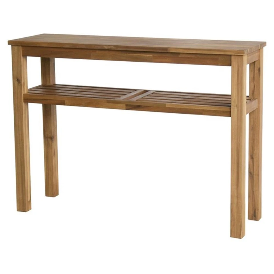 Nueva Mesa Consola Pacific Direct Tiburon 43.5" Madera con Estante en Marrón/Ámbar Foto 1 de 4