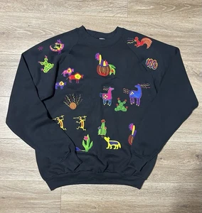 Vintage Fruit Of The Loom Made In USA Crewneck Patches 90s Desert Graphic Gr. XXL - Bild 1 von 7