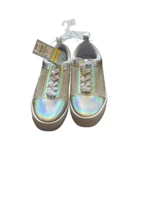 NWT Cat&Jack Girls Rhinestone Shoes Size 3 - Picture 1 of 3