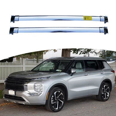 2PCS Stainless Crossbar Fit for Mitsubishi Outlander 2016-2021 Roof Carrier Bar - Image 1 of 4